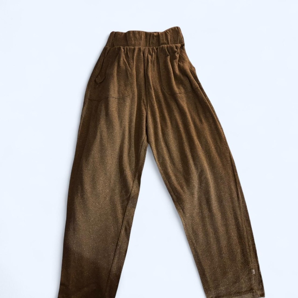 Brown High-Waisted Pants